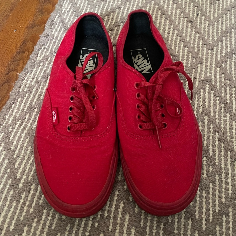VANS red women’s 10 men’s 8.5